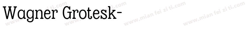 Wagner Grotesk字体转换